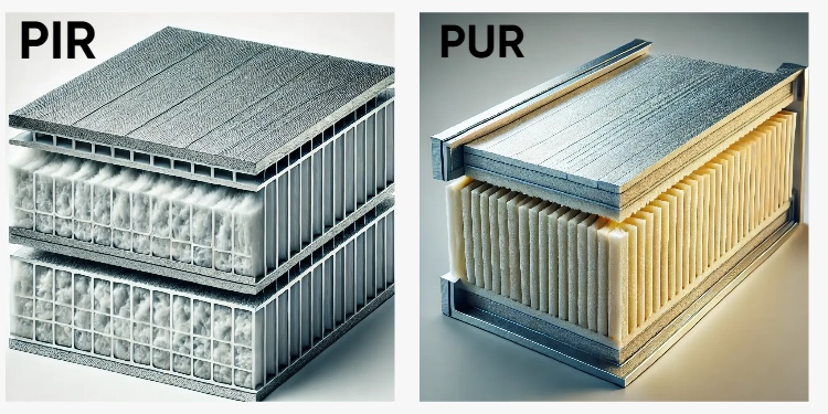 تفاوتهای ساندویچ پانل PUR و PIR تفاوتهای ساندویچ پانل PUR و PIR